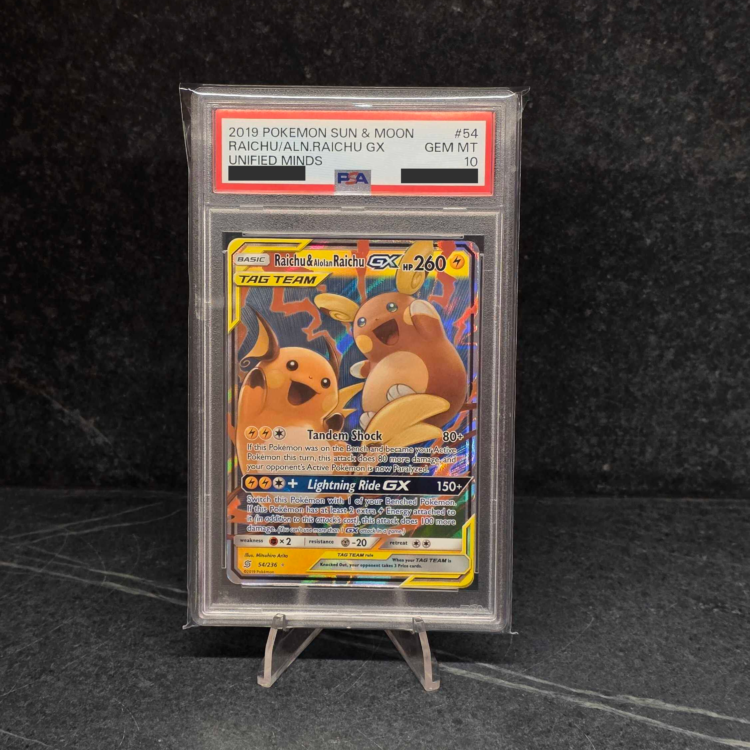 Raichu & Alolan Raichu GX (54/236) - PSA 10